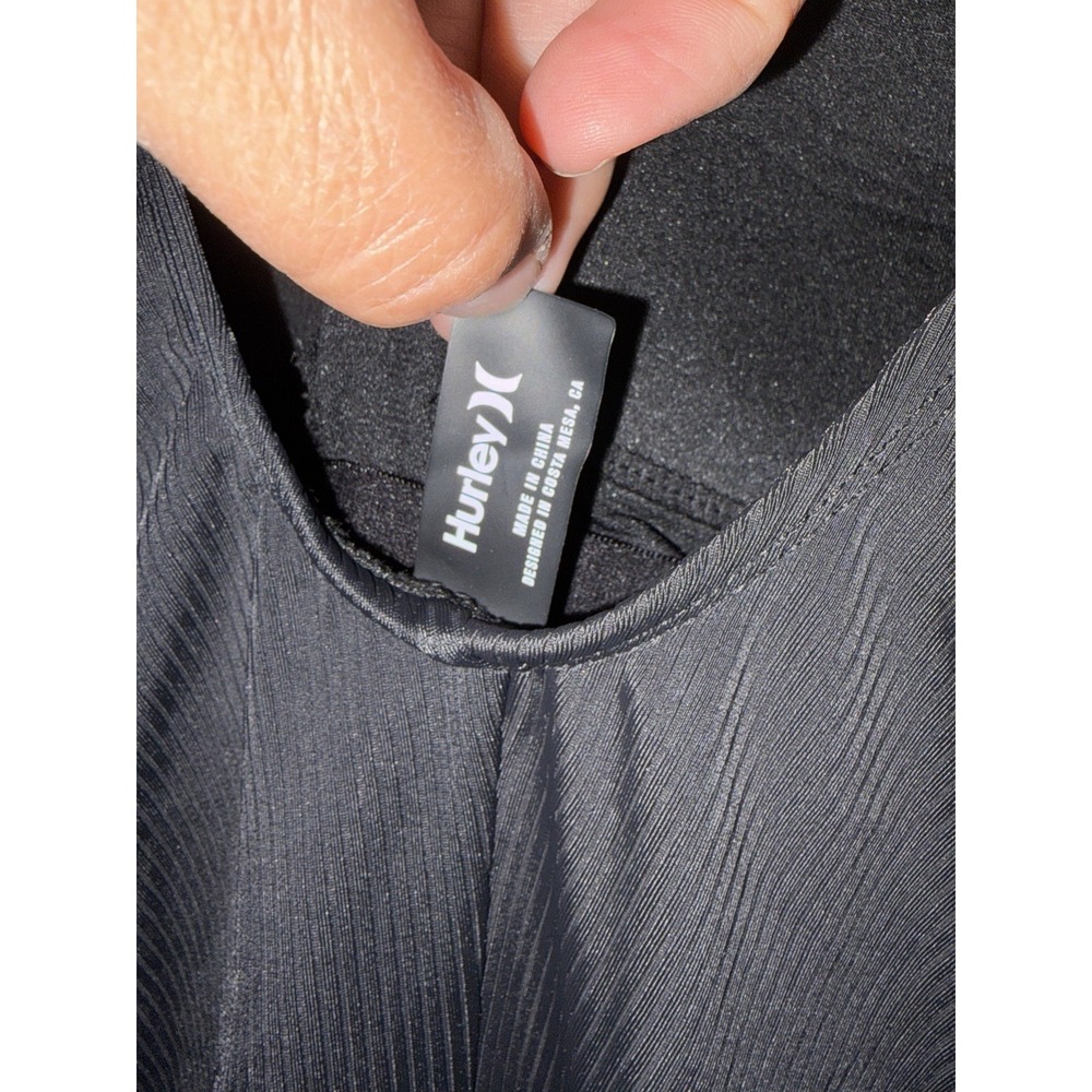 Hurley womens SWIMSUIT one piece black XXL stretch shelf padded bra EUC P80 - Picture 4 of 5